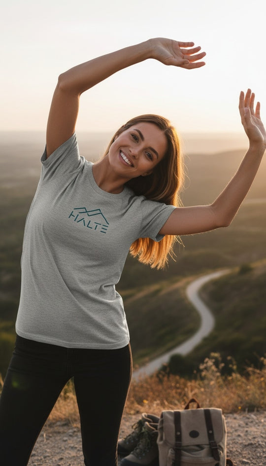 Halte Bleu - Femme T-shirt en coton biologique