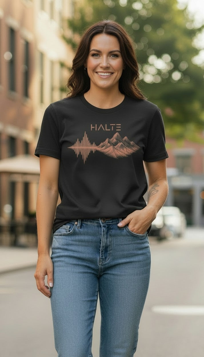 Rythme des Cimes Orange - Femme T-shirt en coton biologique