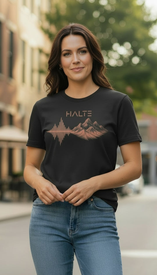 Rythme des Cimes Orange - Femme T-shirt en coton biologique