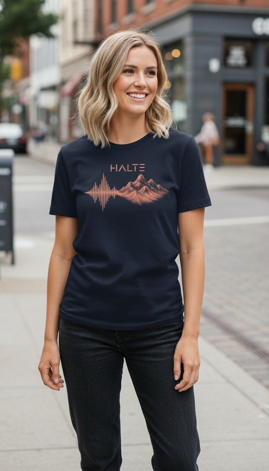 Rythme des Cimes Orange - Femme T-shirt en coton biologique