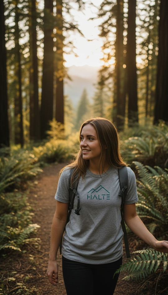 Halte Bleu - Femme T-shirt en coton biologique