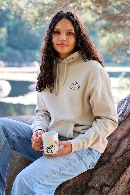 Sweat écologique basique unisexe brodé noir - Femme