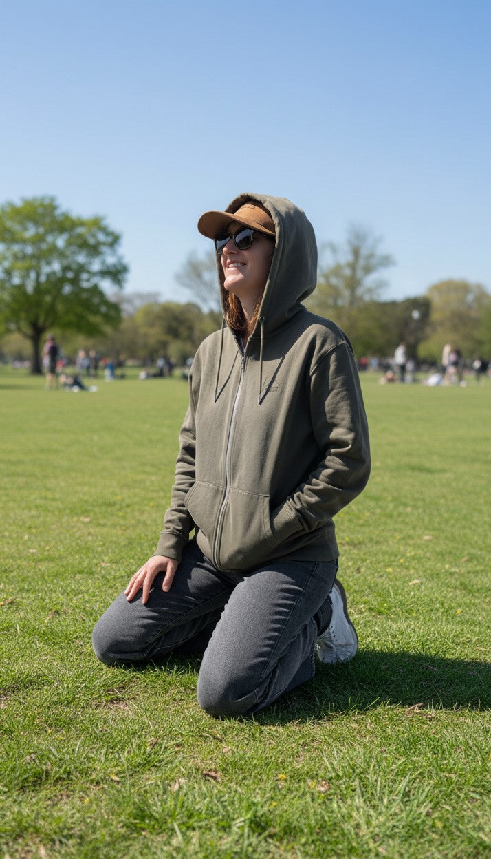 Sweat à capuche zippé zippé Écologique – Femme