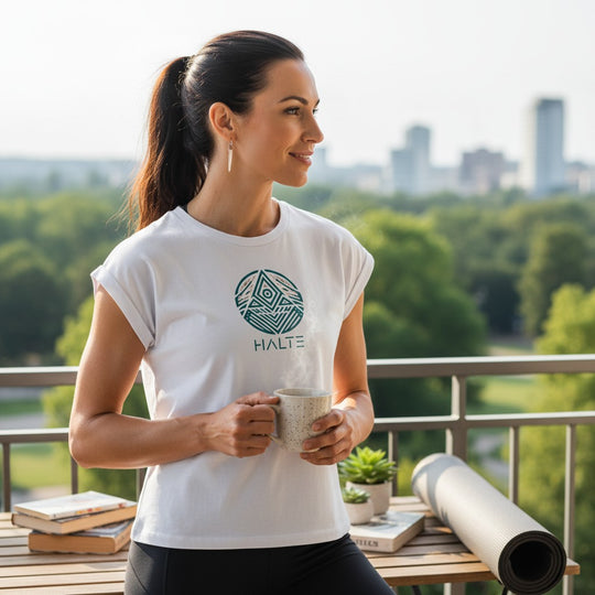 Totem - Tshirt à manches retroussées pour femme Bio Ivoire