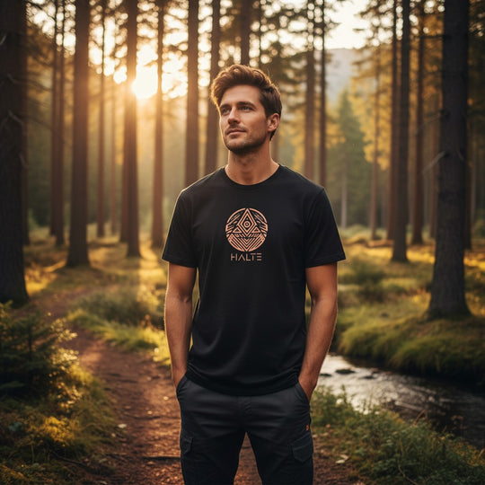 Totem Orange - Homme T-shirt en coton biologique