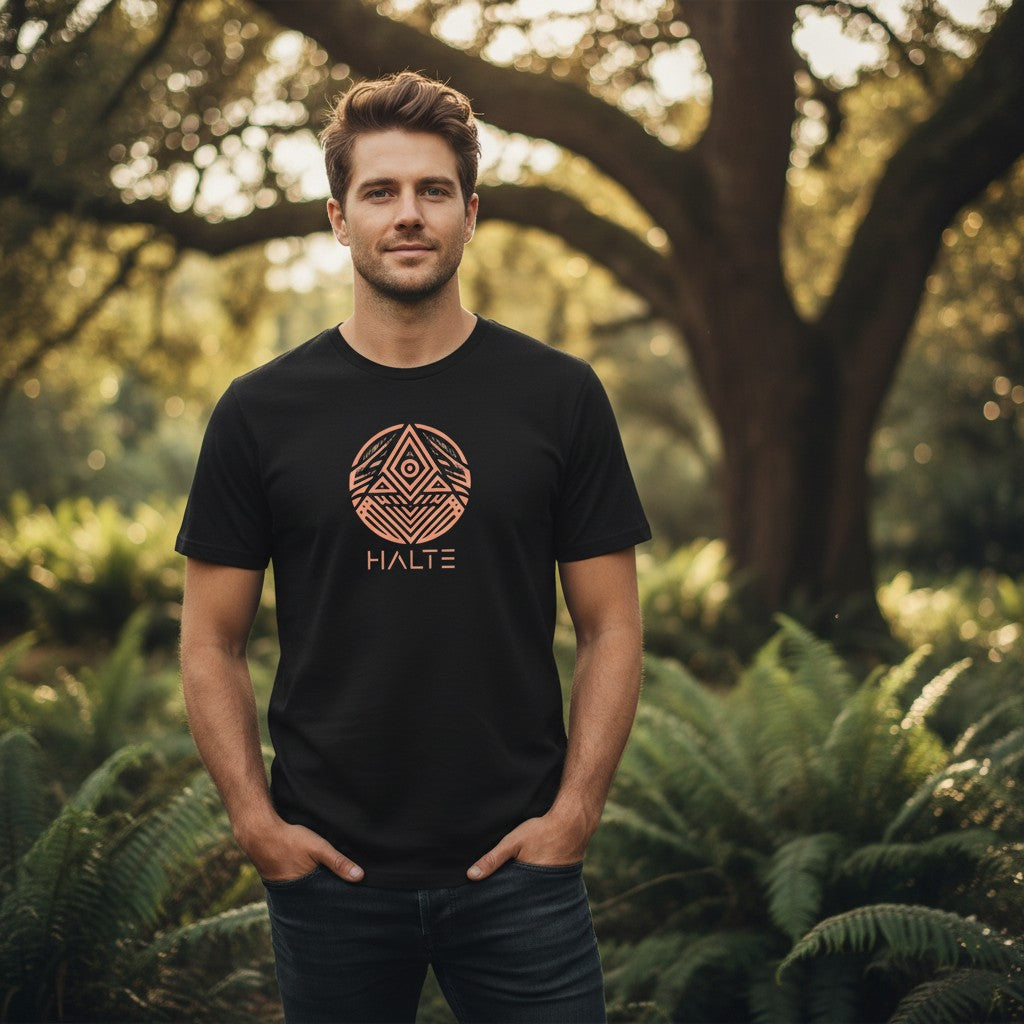 Totem Orange - Homme T-shirt en coton biologique