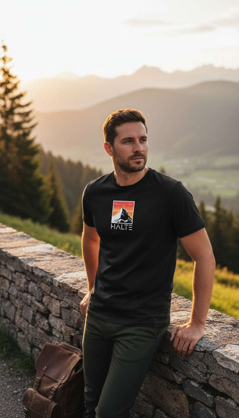 Pic du Midi de Bigorre Blanc - Homme T-shirt en coton biologique