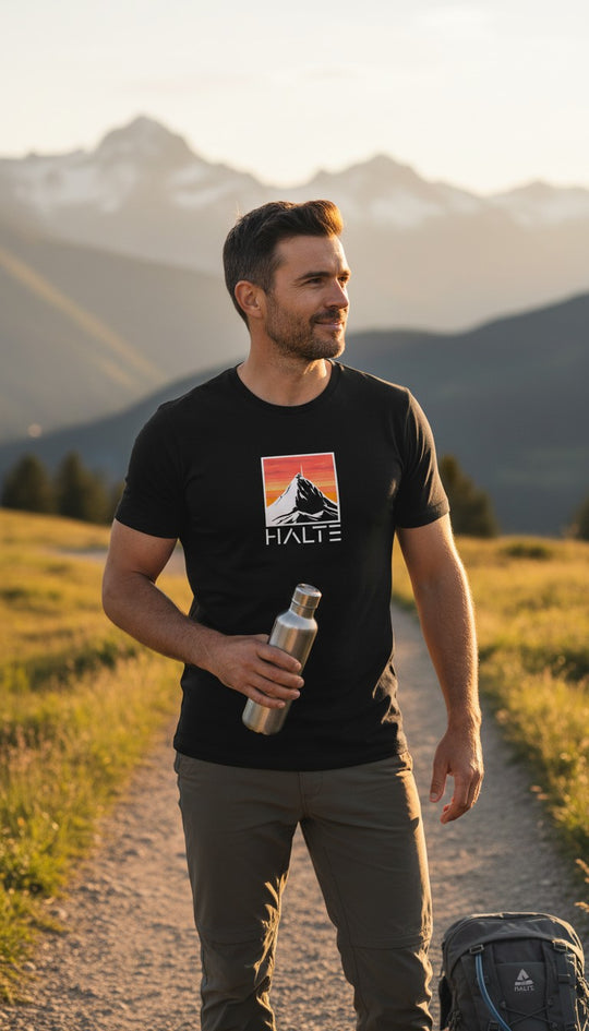 Pic du Midi de Bigorre Blanc - Homme T-shirt en coton biologique