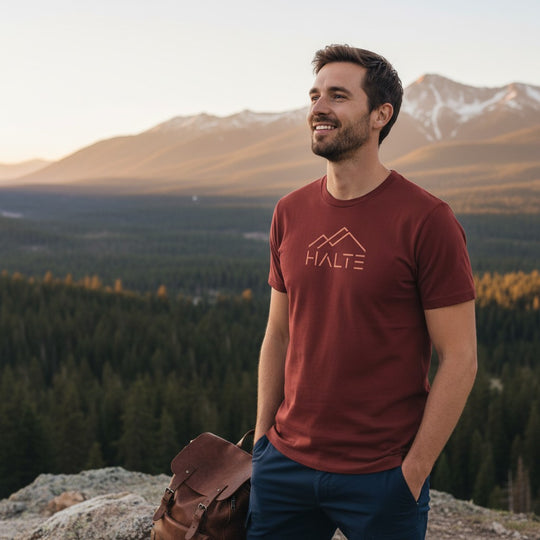 Halte Orange - Homme T-shirt en coton biologique