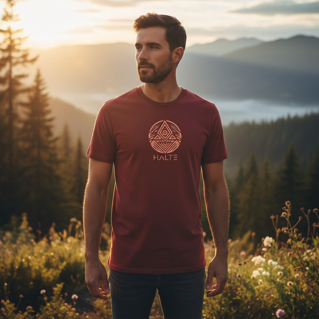 Totem Orange - Homme T-shirt en coton biologique