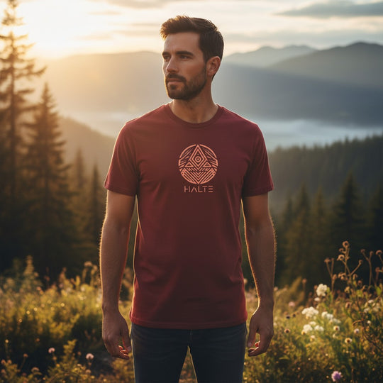 Totem Orange - Homme T-shirt en coton biologique