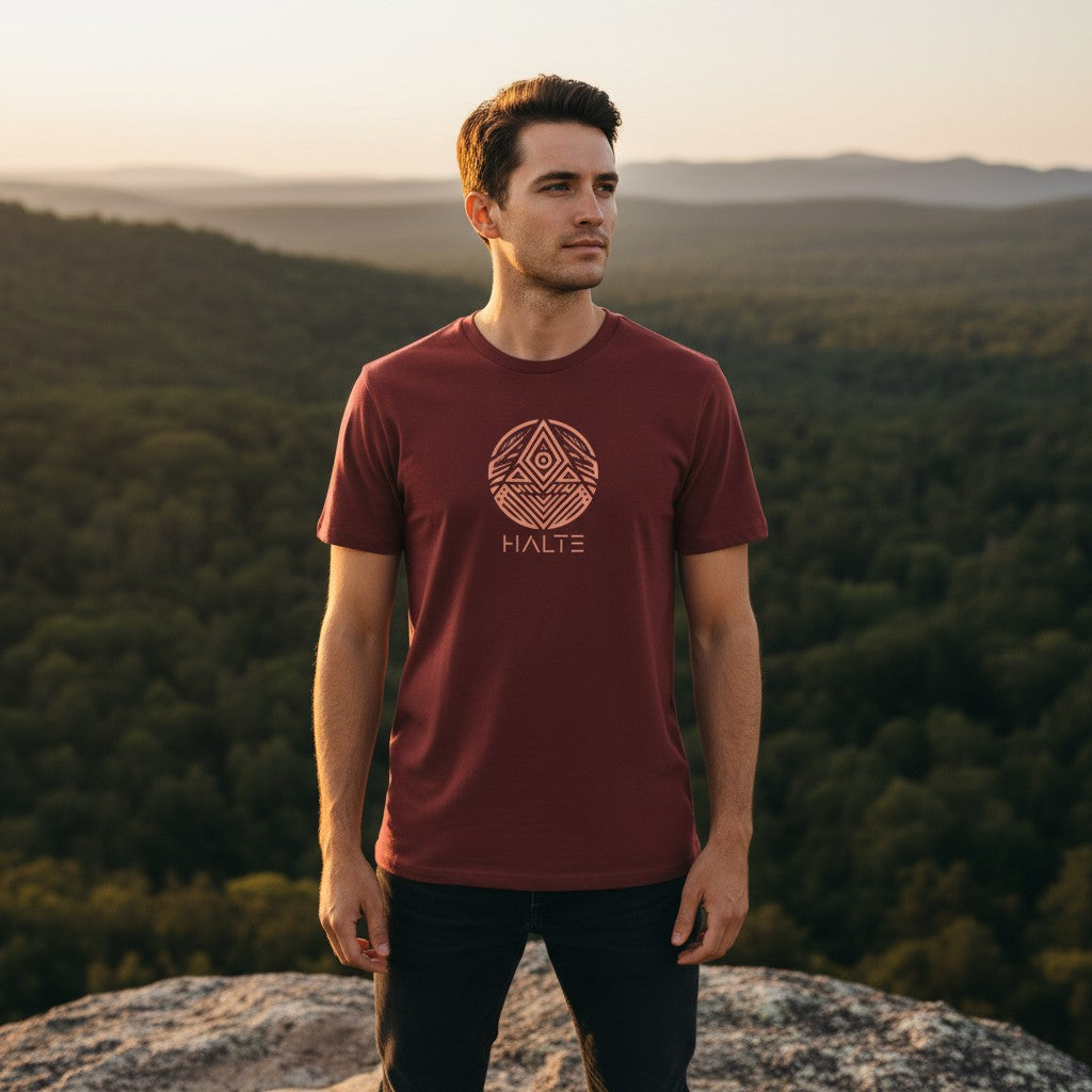 Totem Orange - Homme T-shirt en coton biologique