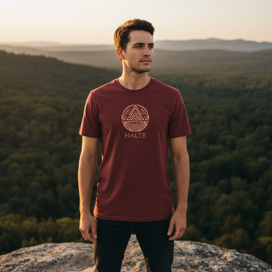 Totem Orange - Homme T-shirt en coton biologique