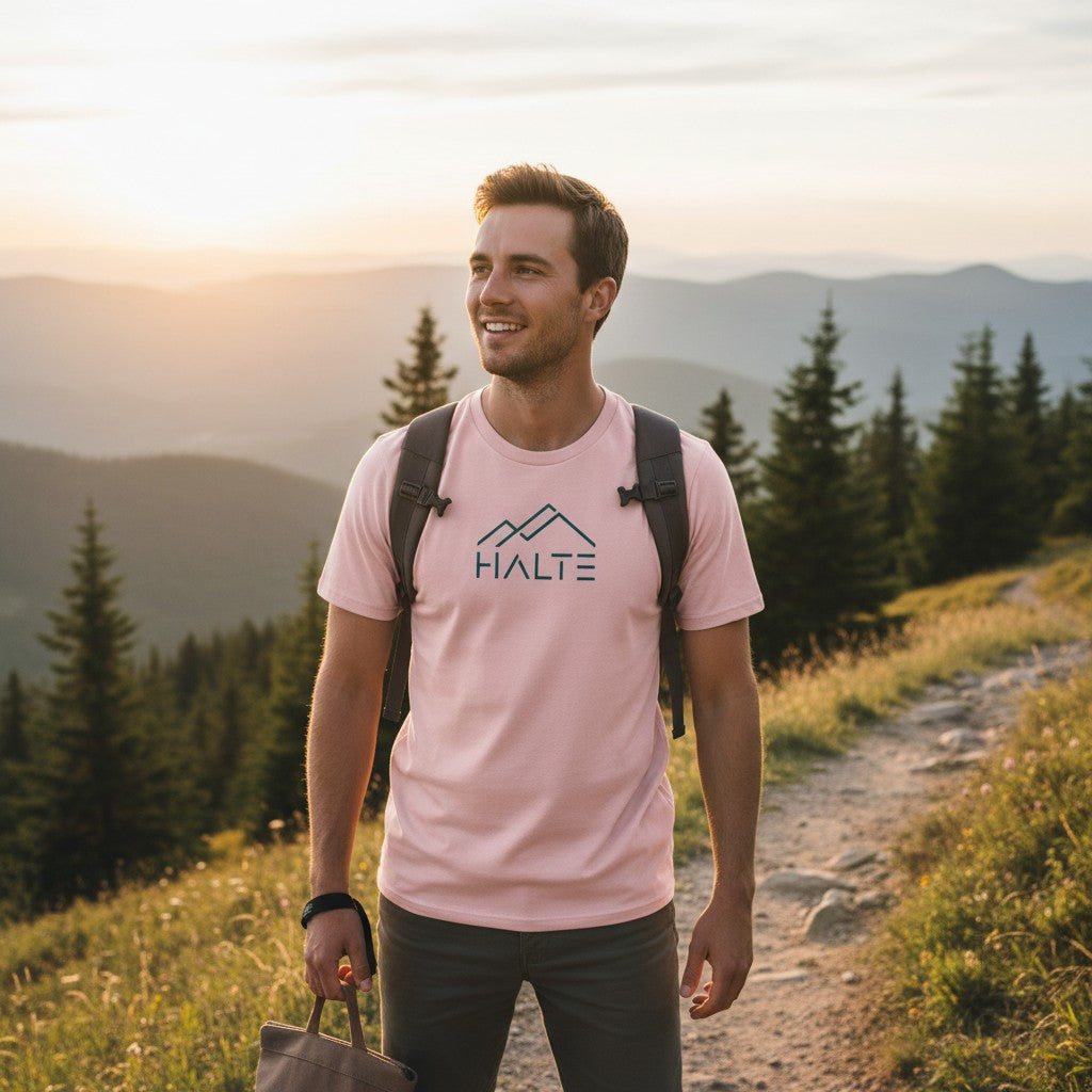 Halte Bleu - Homme T-shirt en coton biologique