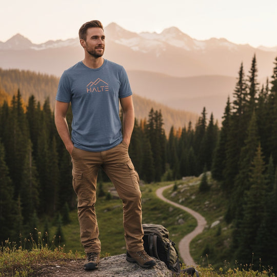 Halte Orange - Homme T-shirt en coton biologique