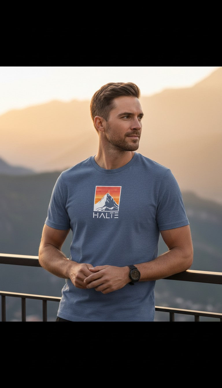 Pic du Midi de Bigorre Blanc - Homme T-shirt en coton biologique