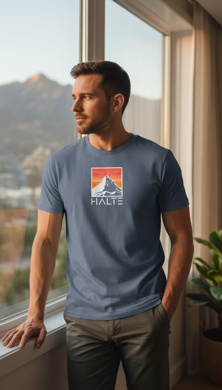 Pic du Midi de Bigorre Blanc - Homme T-shirt en coton biologique