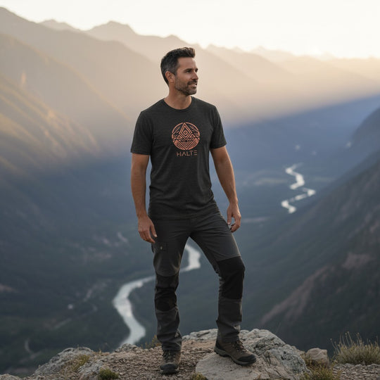 Totem Orange - Homme T-shirt en coton biologique
