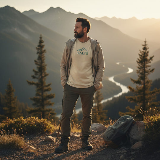 Halte Bleu - Homme T-shirt en coton biologique