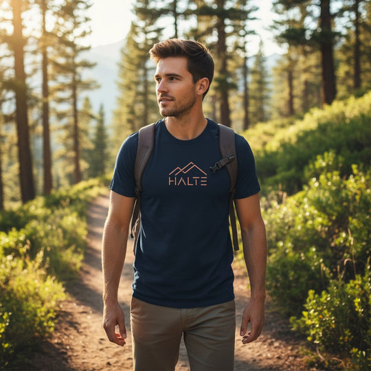 Halte Orange - Homme T-shirt en coton biologique