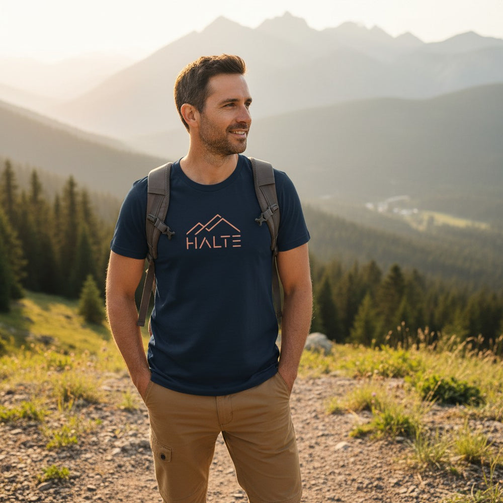 Halte Orange - Homme T-shirt en coton biologique