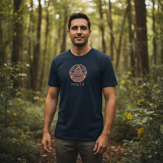 Totem Orange - Homme T-shirt en coton biologique