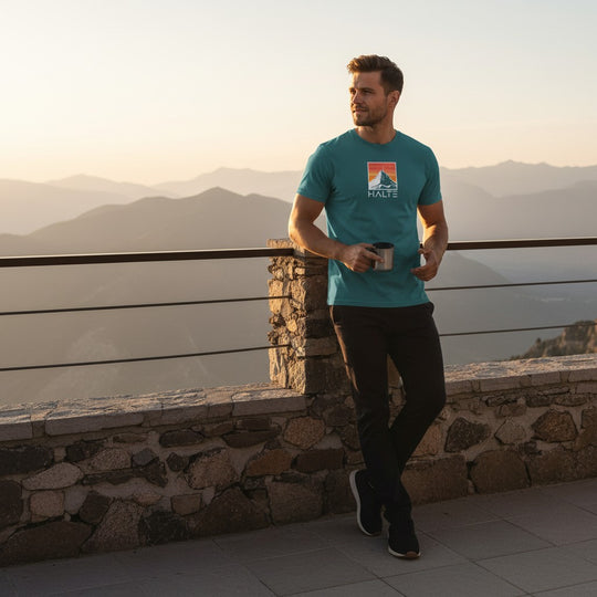 Pic du Midi de Bigorre Blanc - Homme T-shirt en coton biologique