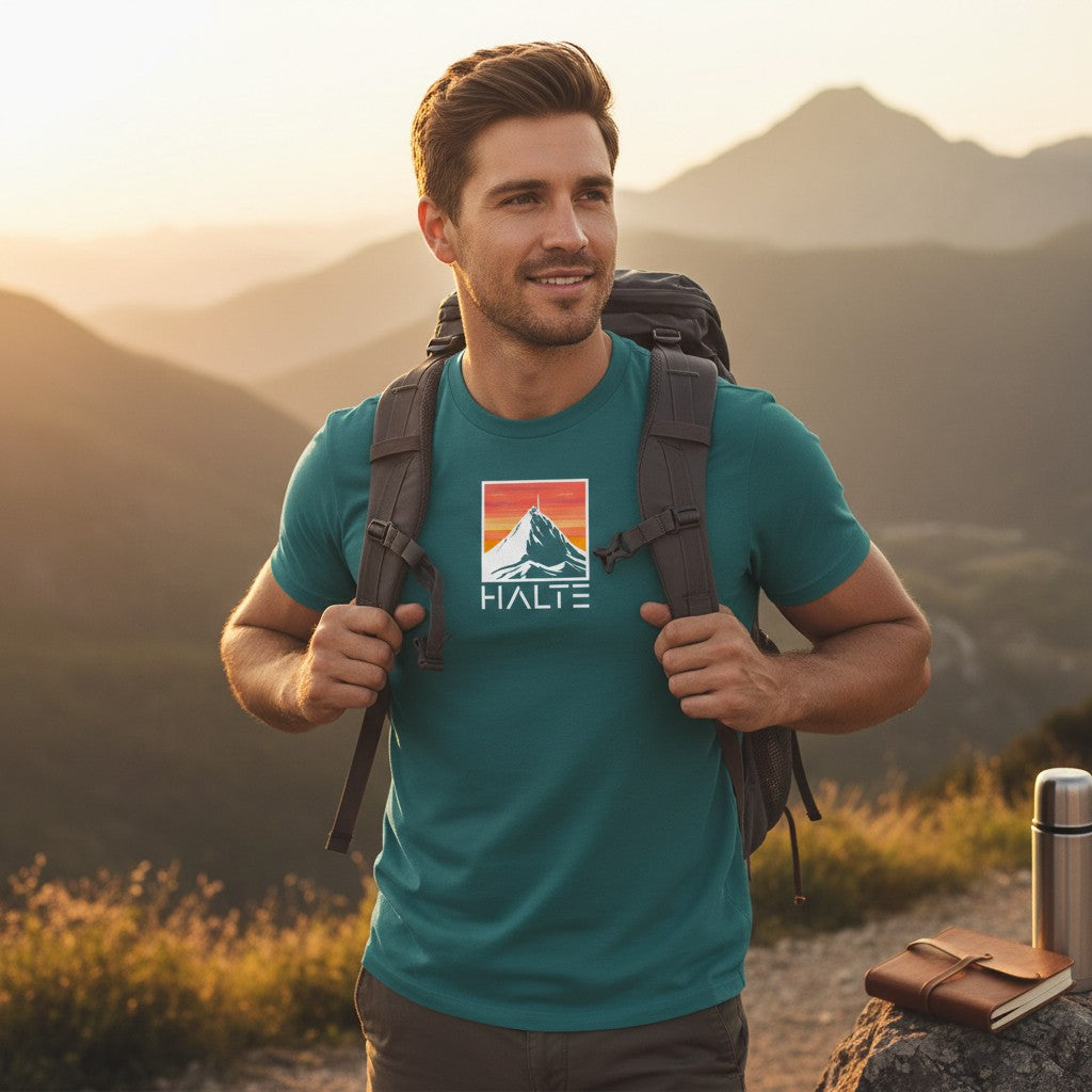 Pic du Midi de Bigorre Blanc - Homme T-shirt en coton biologique
